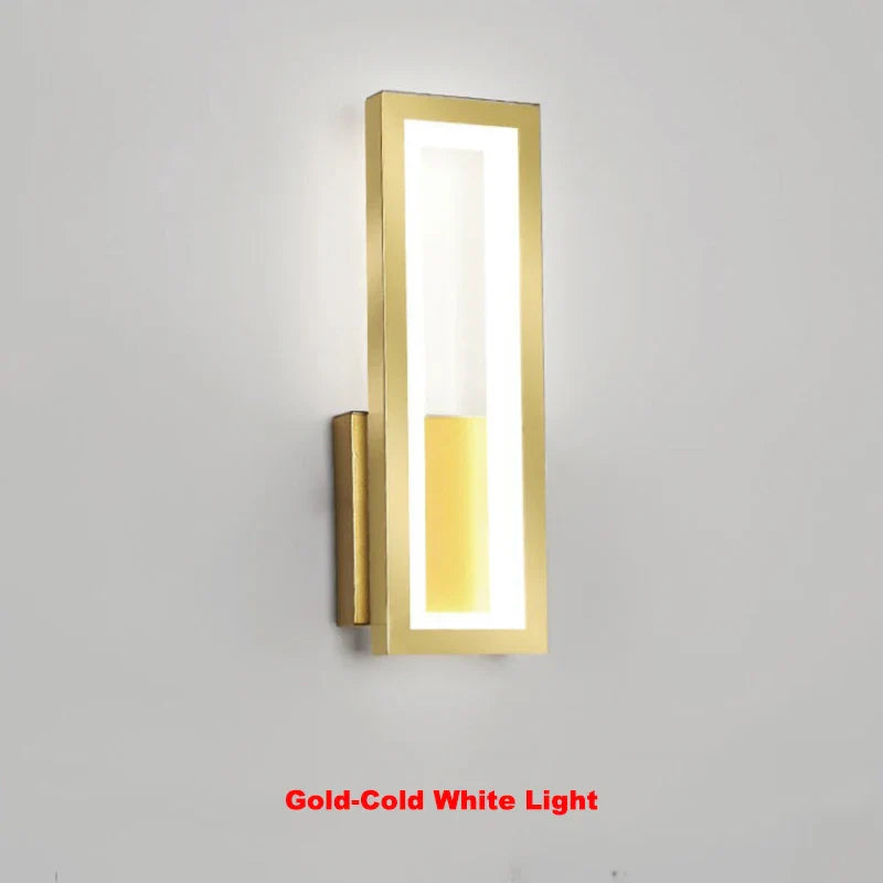 Modern Minimalist LED Wall Lamp – Black White Light for Bedroom & Living Room