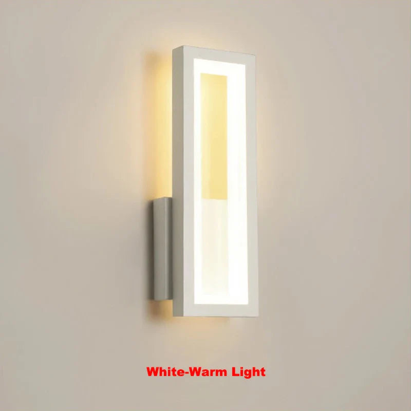 Modern Minimalist LED Wall Lamp – Black White Light for Bedroom & Living Room