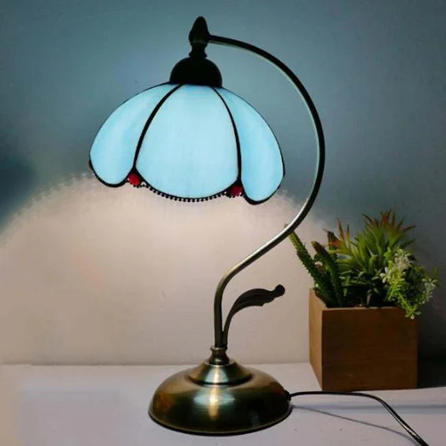 Tiffany Style LED Table Lamp Bedside Bedroom Decorative European E27 Lighting