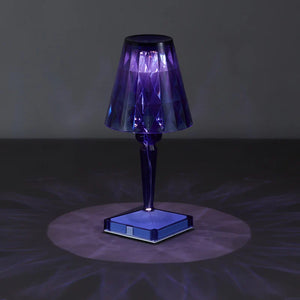 Rechargeable Diamond Table Lamp USB Crystal Bedside Light Acrylic Desk Decor