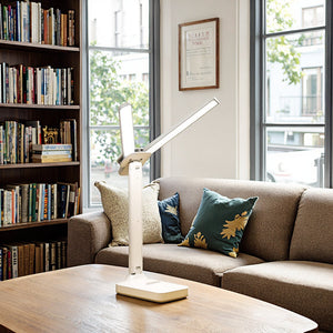 Dual Head LED Desk Lamp USB Rechargeable Foldable Dimmable Reading Light Study