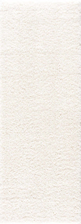 Faina Solid Cream Shag Washable Area Rug - Clearance