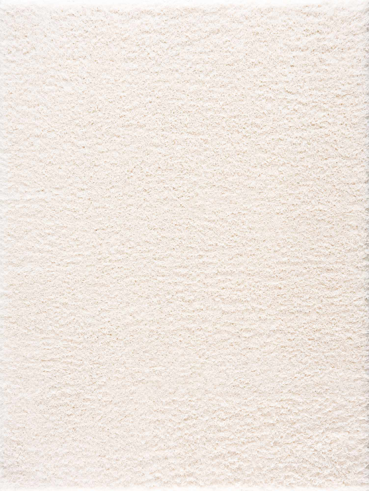Faina Solid Cream Shag Washable Area Rug - Clearance