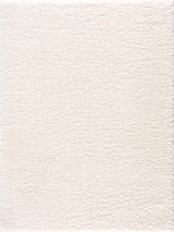 Faina Solid Cream Shag Washable Area Rug - Clearance