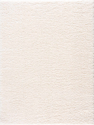 Faina Solid Cream Shag Washable Area Rug - Clearance