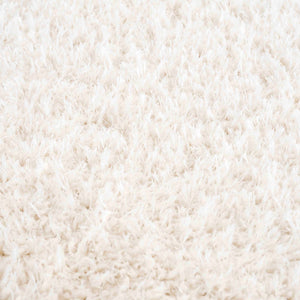 Faina Solid Cream Shag Washable Area Rug - Clearance