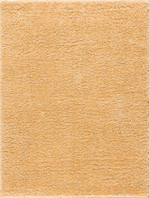 Faina Solid Gold Shag Washable Area Rug - Clearance