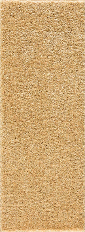 Faina Solid Gold Shag Washable Area Rug - Clearance