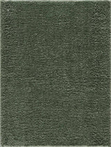 Faina Solid Green Shag Washable Area Rug - Clearance