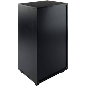 Modern Scandinavian Style 7-Drawer Storage Cabinet Chest in Black Finish