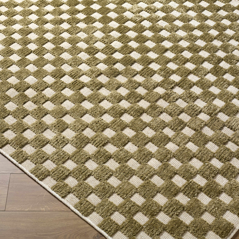 Anthea Olive Washable Area Rug