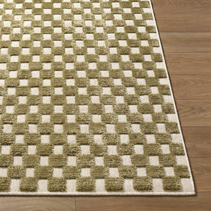 Anthea Olive Washable Area Rug