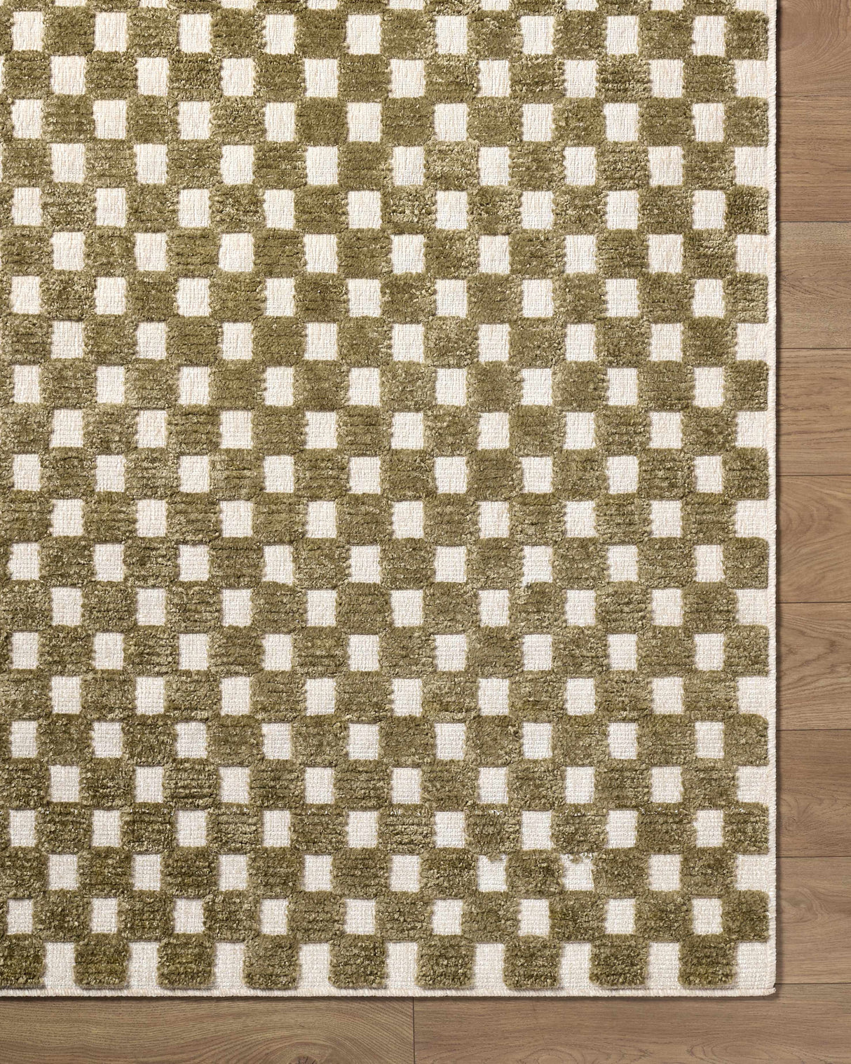 Anthea Olive Washable Area Rug