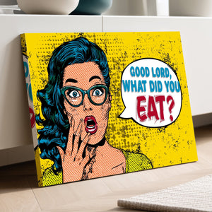 Pop Art Print Bathroom Sign Wall Art Canvas Print — Funny