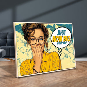 Pop Art Print Bathroom Sign Wall Art Canvas Print — Funny