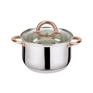 6-Piece Stainless Steel Casserole Set Pots and Lids