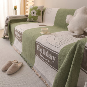 Luxury Cozy Cotton Sofa Blanket Cover Furniture Slipcovers for Most Shape Sofas