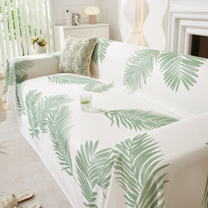 Leaf Printed Slipcover Sofa Covers, Universal Couch Throw Cover, Pets Furniture Protector for Home Decor