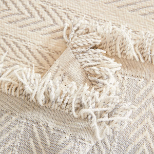 Herringbone Chenille Couch Cover Blanket Soft Durable Throw Sofa Protector with Tassel