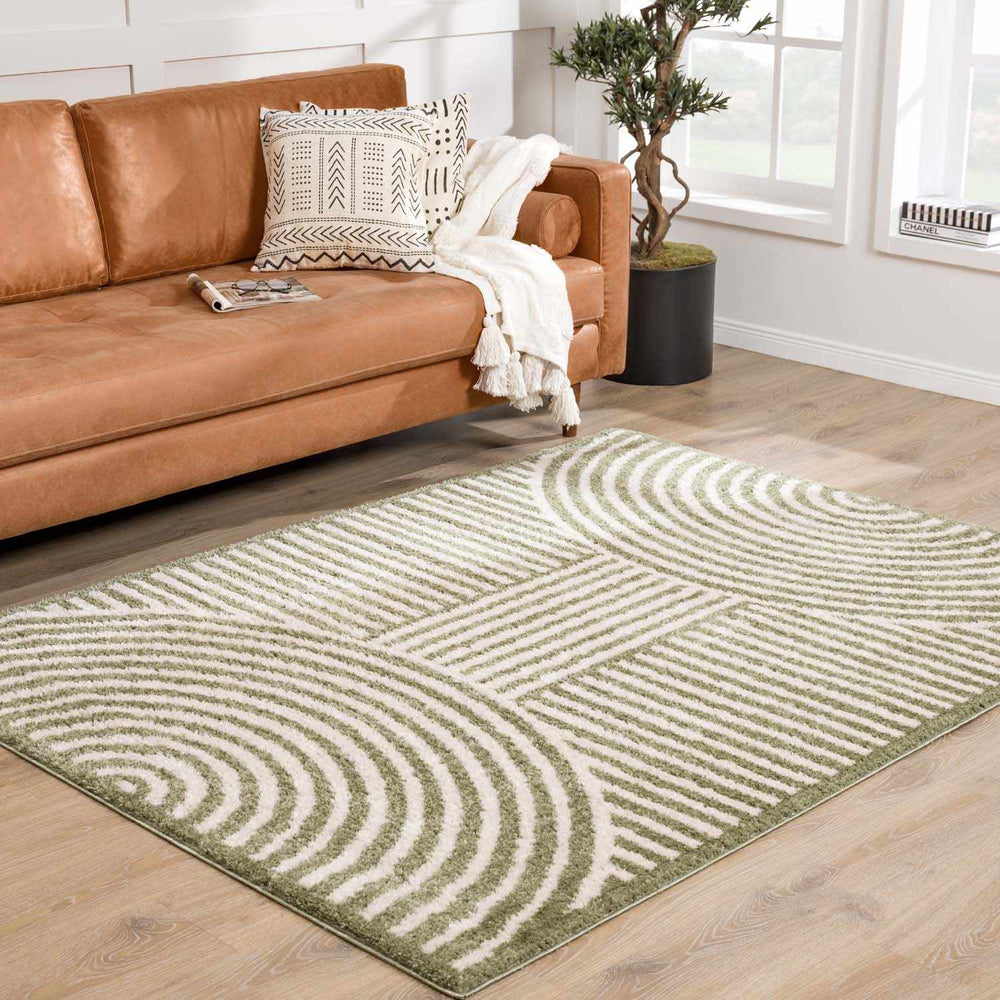 Allard Green Washable Area Rug