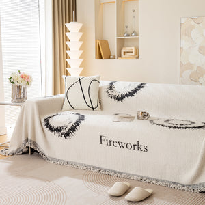 Fireworks Reversible Couch Cover Blankets Furniture Covers Washable Sectional Couch Covers