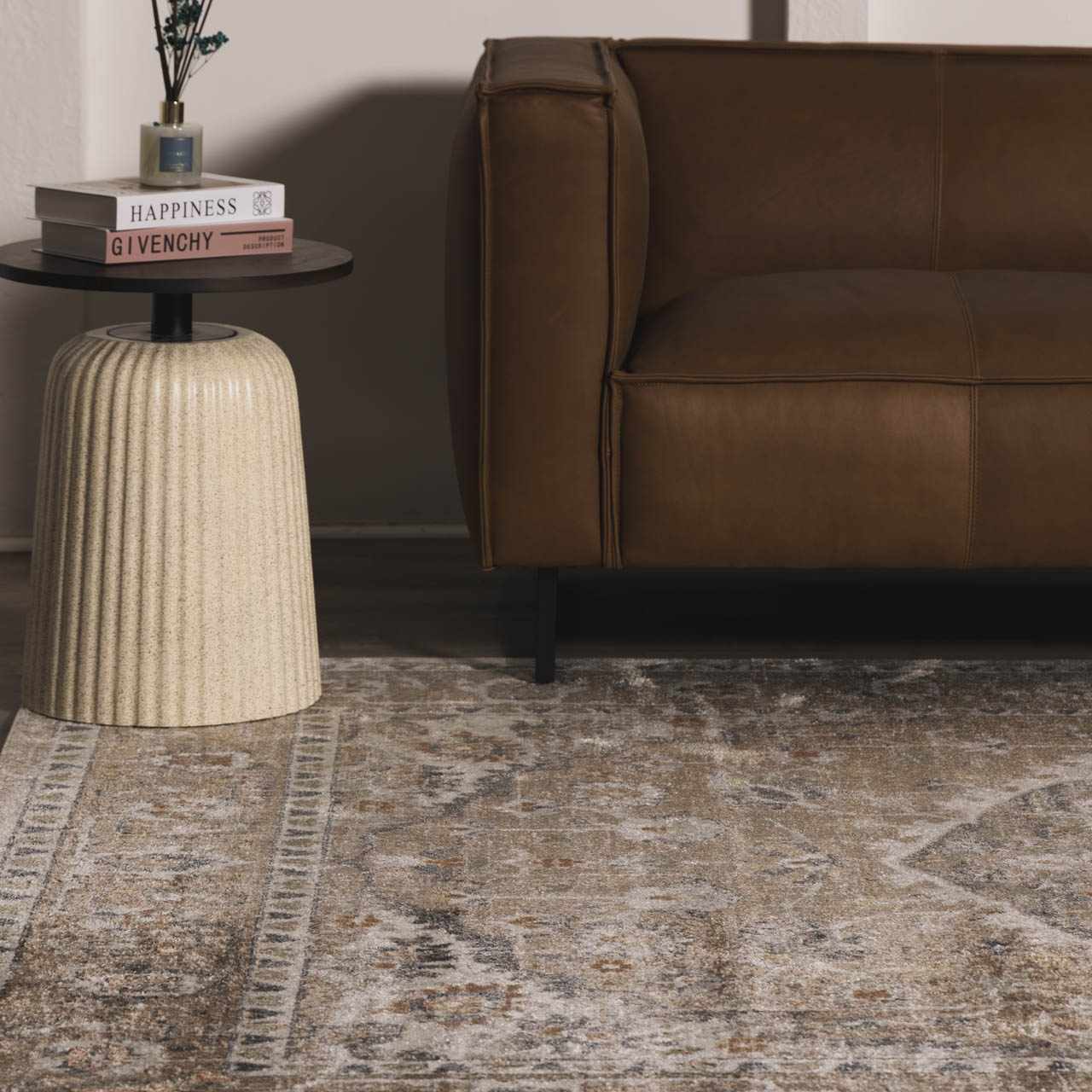 Hiti Beige Flat Pile Washable Rug