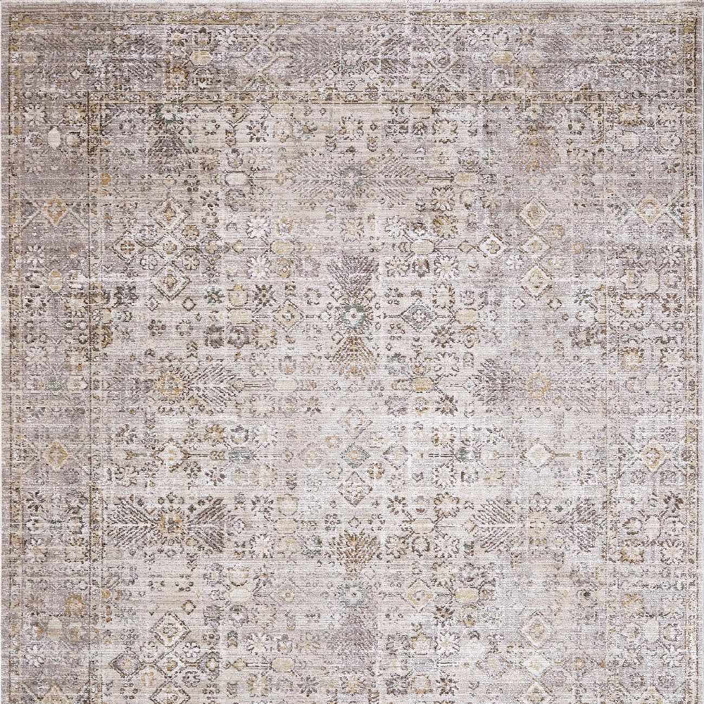 Galey Alix x Livabliss Vintage Oriental Boho Taupe/Cream Myrtle Avenue I Area Rug