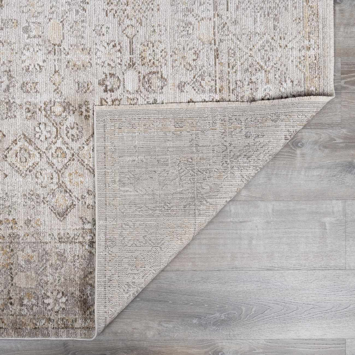 Galey Alix x Livabliss Vintage Oriental Boho Taupe/Cream Myrtle Avenue I Area Rug