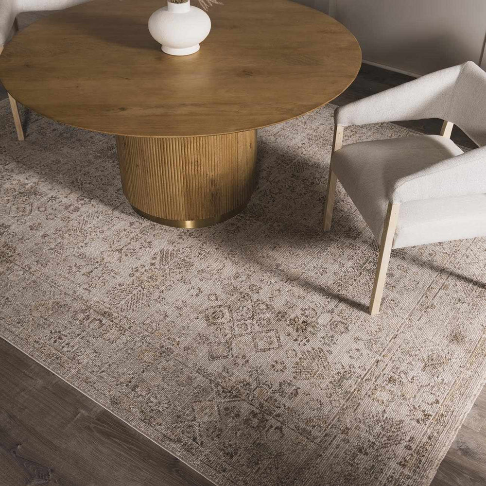 Galey Alix x Livabliss Vintage Oriental Boho Taupe/Cream Myrtle Avenue I Area Rug