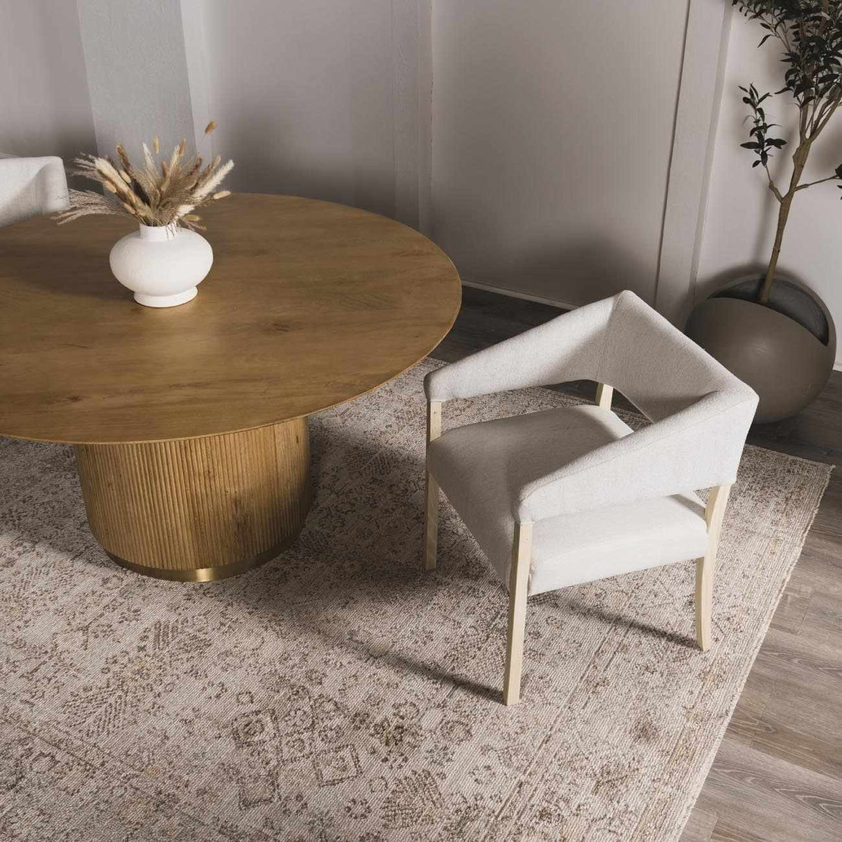 Galey Alix x Livabliss Vintage Oriental Boho Taupe/Cream Myrtle Avenue I Area Rug