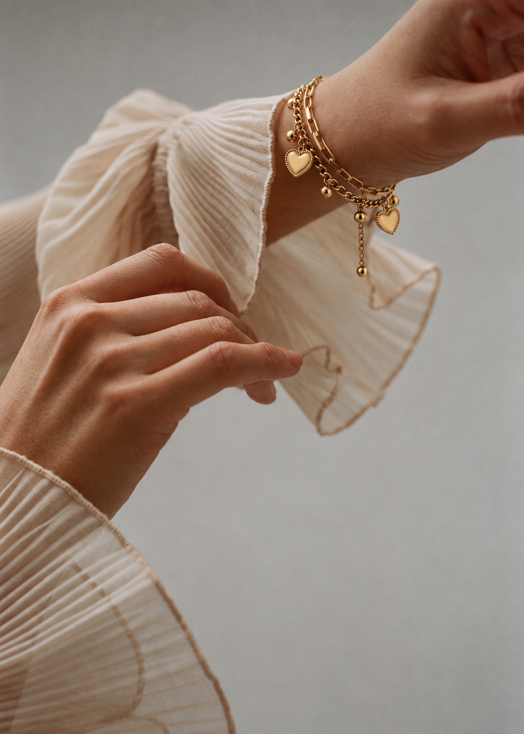 18k Hearts Bracelet