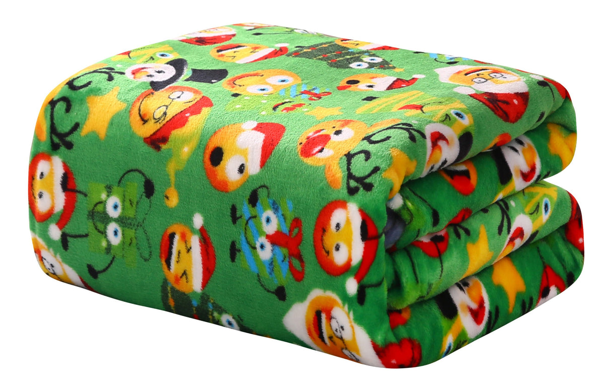 Cozy Festive Holiday Throw Blanket 50" x 60"