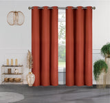 J&V TEXTILES 2-Panels: Room Darkening Thermal Insulated Blackout Grommet Window Curtain Panels for Living Room