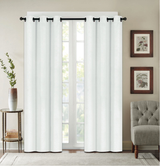J&V TEXTILES 2-Panels: Room Darkening Thermal Insulated Blackout Grommet Window Curtain Panels for Living Room