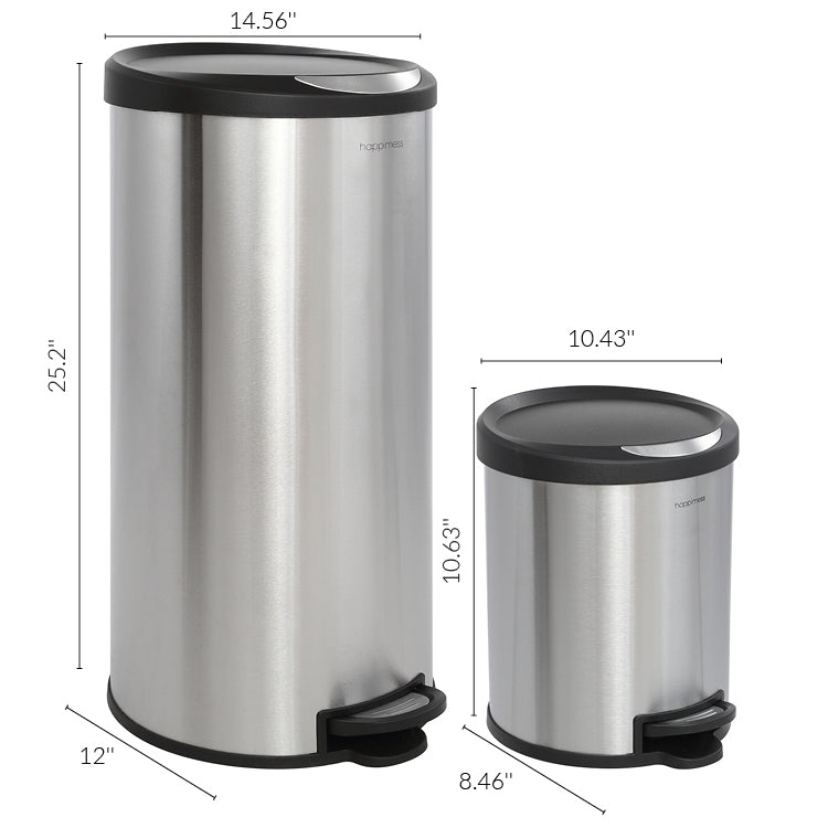 Oscar Round Step-Open Trash Can with FREE Mini Trash Can