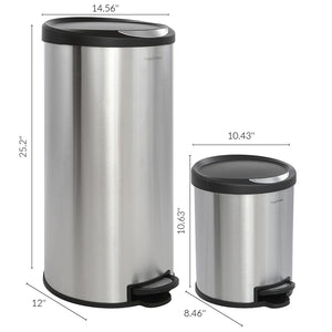 Oscar Round Step-Open Trash Can with FREE Mini Trash Can