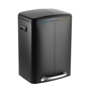 Marco Rectangular Double Bucket Trash Can with Soft-Close Lid System