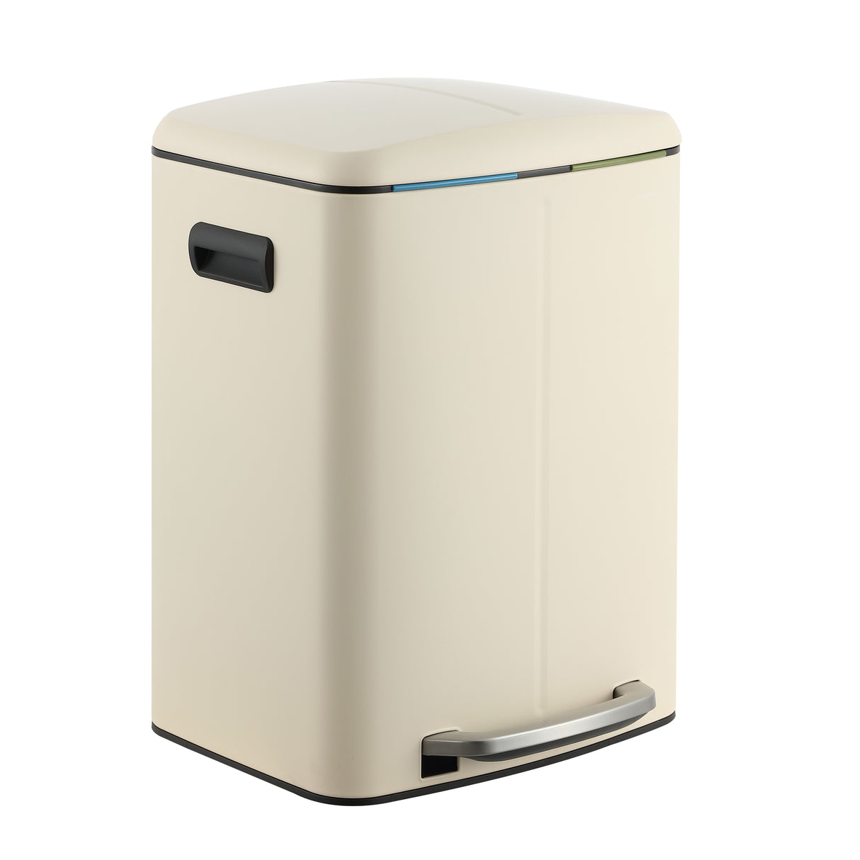 Marco Rectangular Double Bucket Trash Can with Soft-Close Lid