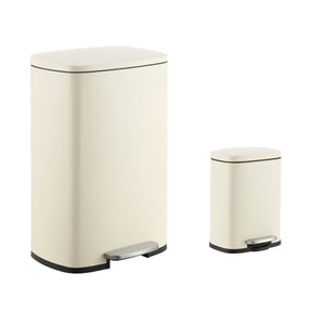 Connor Rectangular Trash Can with Soft-Close Lid and FREE Mini Trash Can