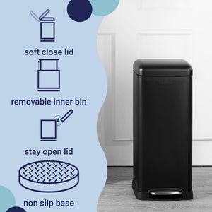 Betty Retro Step-Open Trash Can Classic