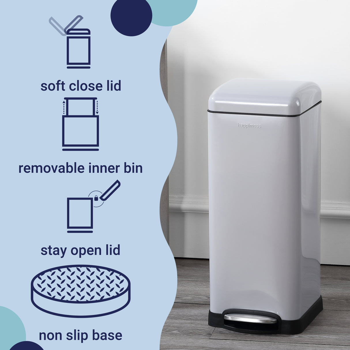 Betty Retro Step-Open Trash Can Classic