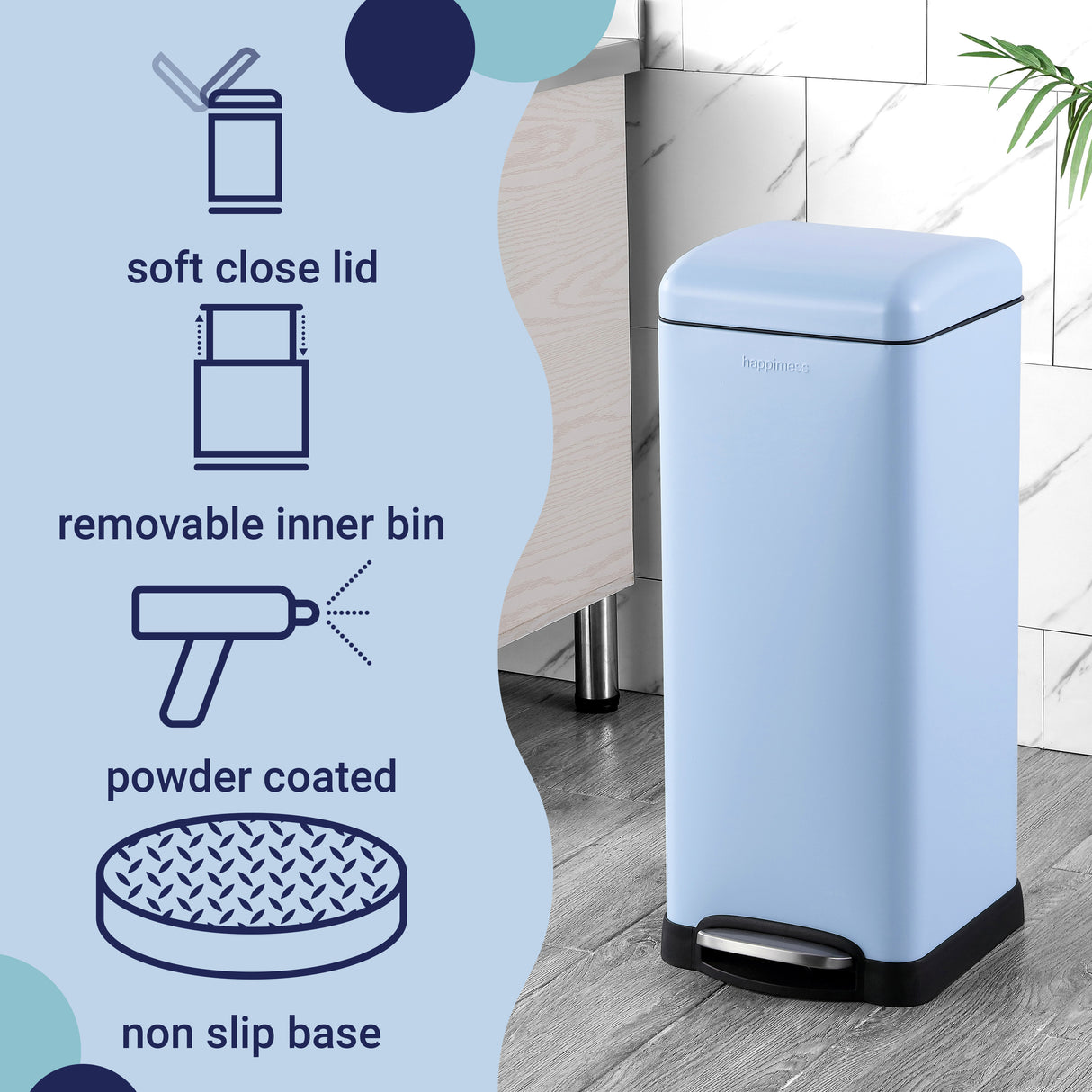 Betty Retro Step-Open Trash Can
