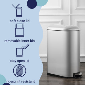 Roland Mini Step-Open Trash Can Compact