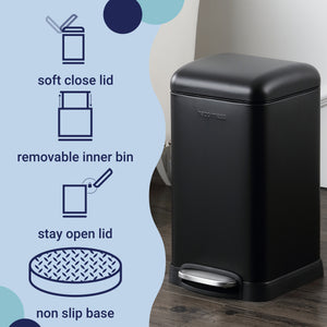 Betty Retro Mini Step-Open Trash Can Vintage