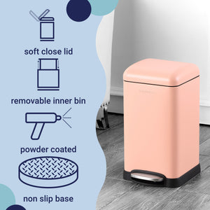 Betty Retro Mini Step-Open Trash Can