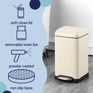 Betty Retro Mini Step-Open Trash Can