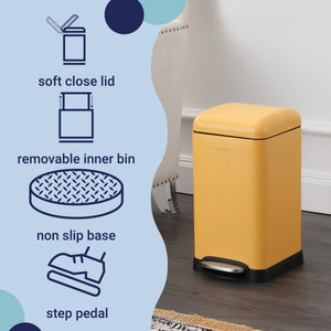Betty Retro Mini Step-Open Trash Can