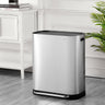 Beni Kitchen Trash/Recycling Double-Bucket Step Trash Can with Odor Filter and Lid Support