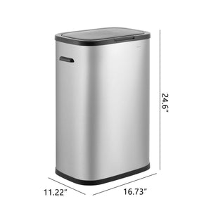 Tammi Kitchen Slim Metal Push Button Trash Can