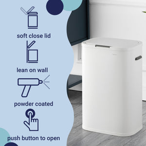 Tammi Kitchen Slim Metal Push Button Trash Can
